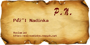 Pál Nadinka névjegykártya
